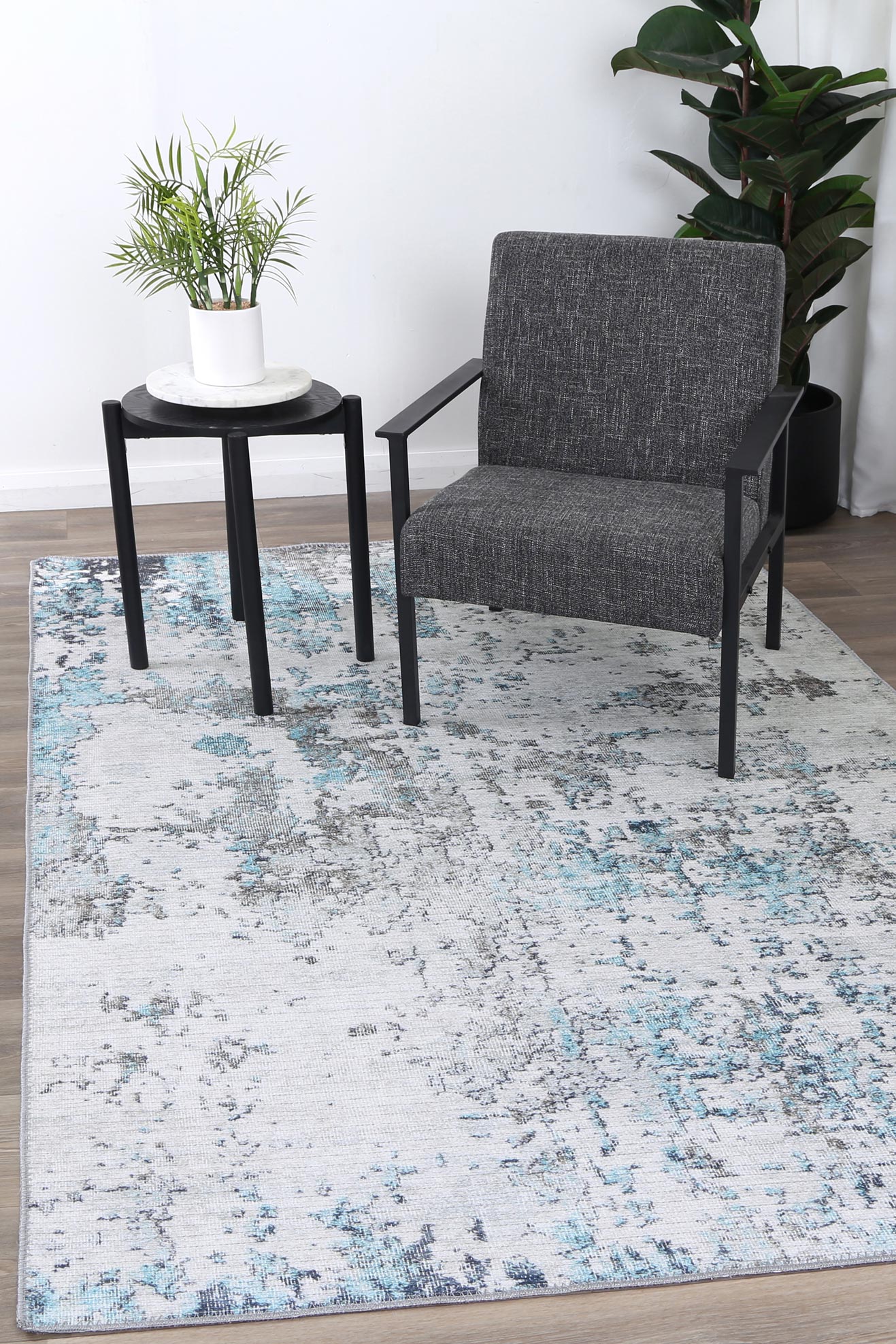 Babylon Akkad Blue Washable Rug - VTL1184-00