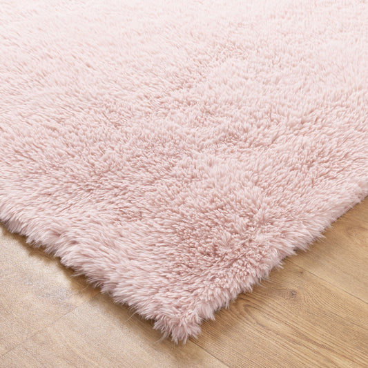 Lyla Machine Washable Shaggy Blush Runner