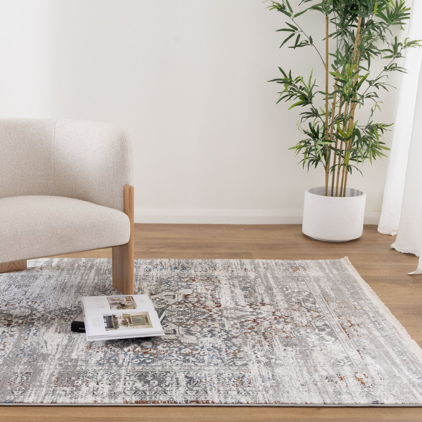 Bohemian Paradise Medalion Grey Multi Rug - 06GMUL