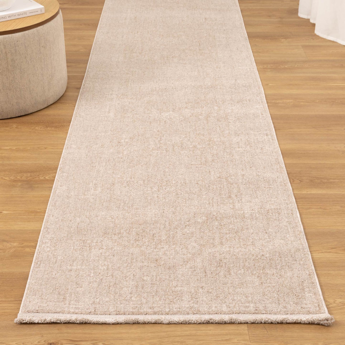 Heritage Distressed Medallion Beige Runner- H102- (Different Tassel)