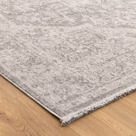 Heritage Distressed Medallion Grey Rug - H103: (Different Tassel)