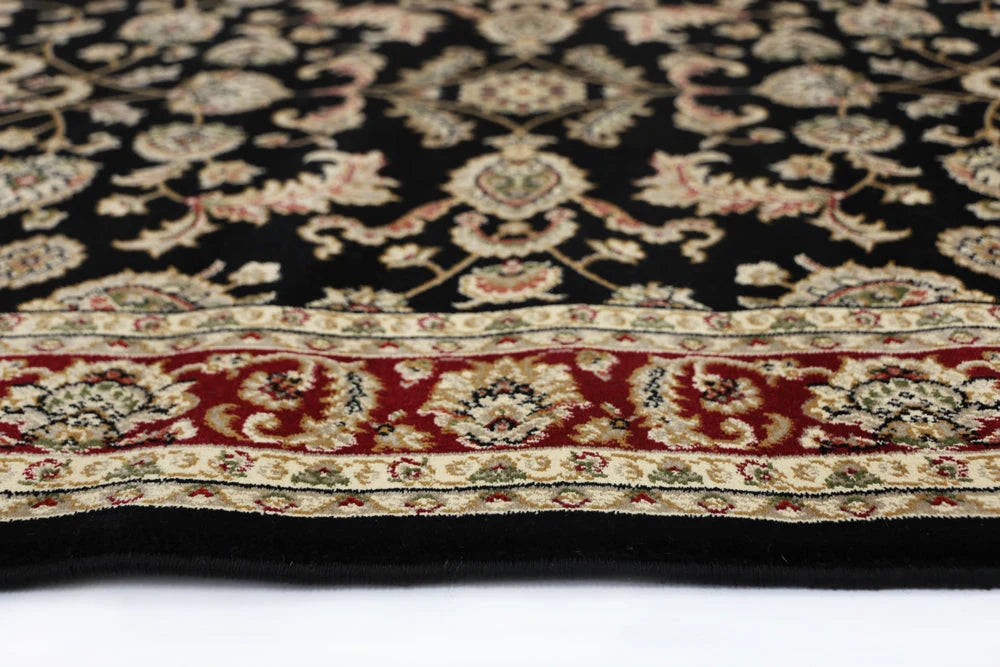Neriman 500 Black Red Traditional Turkish Rug
