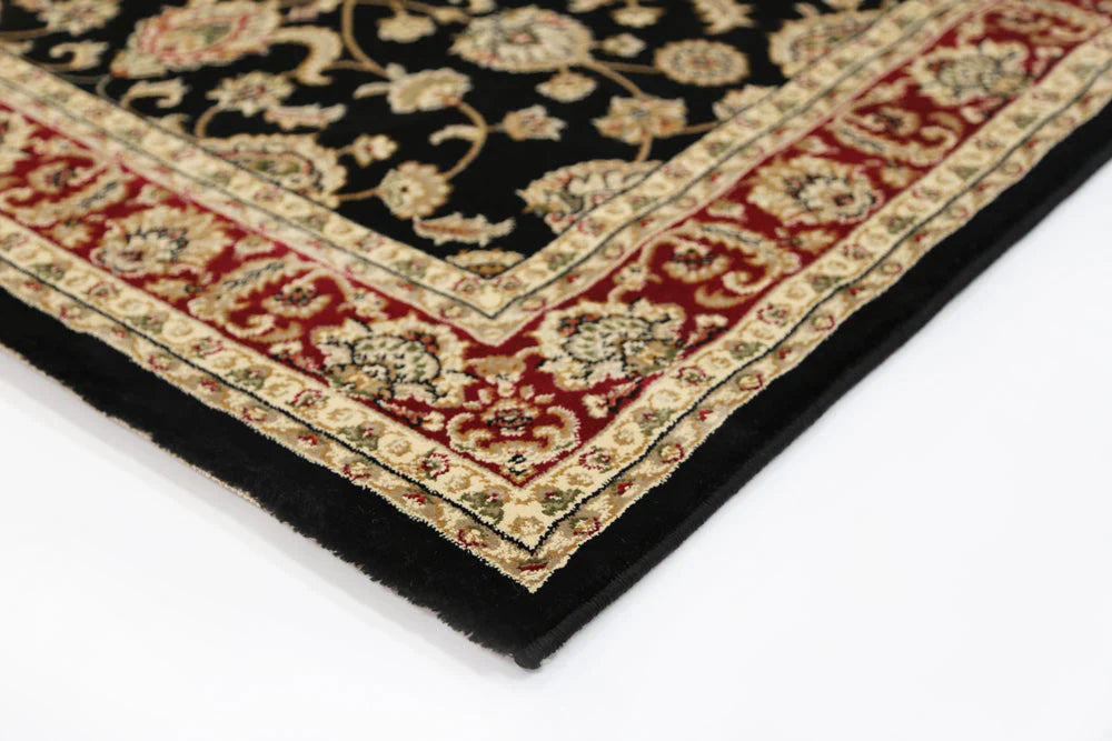 Neriman 500 Black Red Traditional Turkish Rug