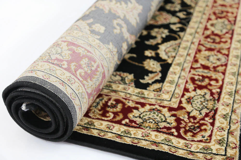 Neriman 500 Black Red Traditional Turkish Rug