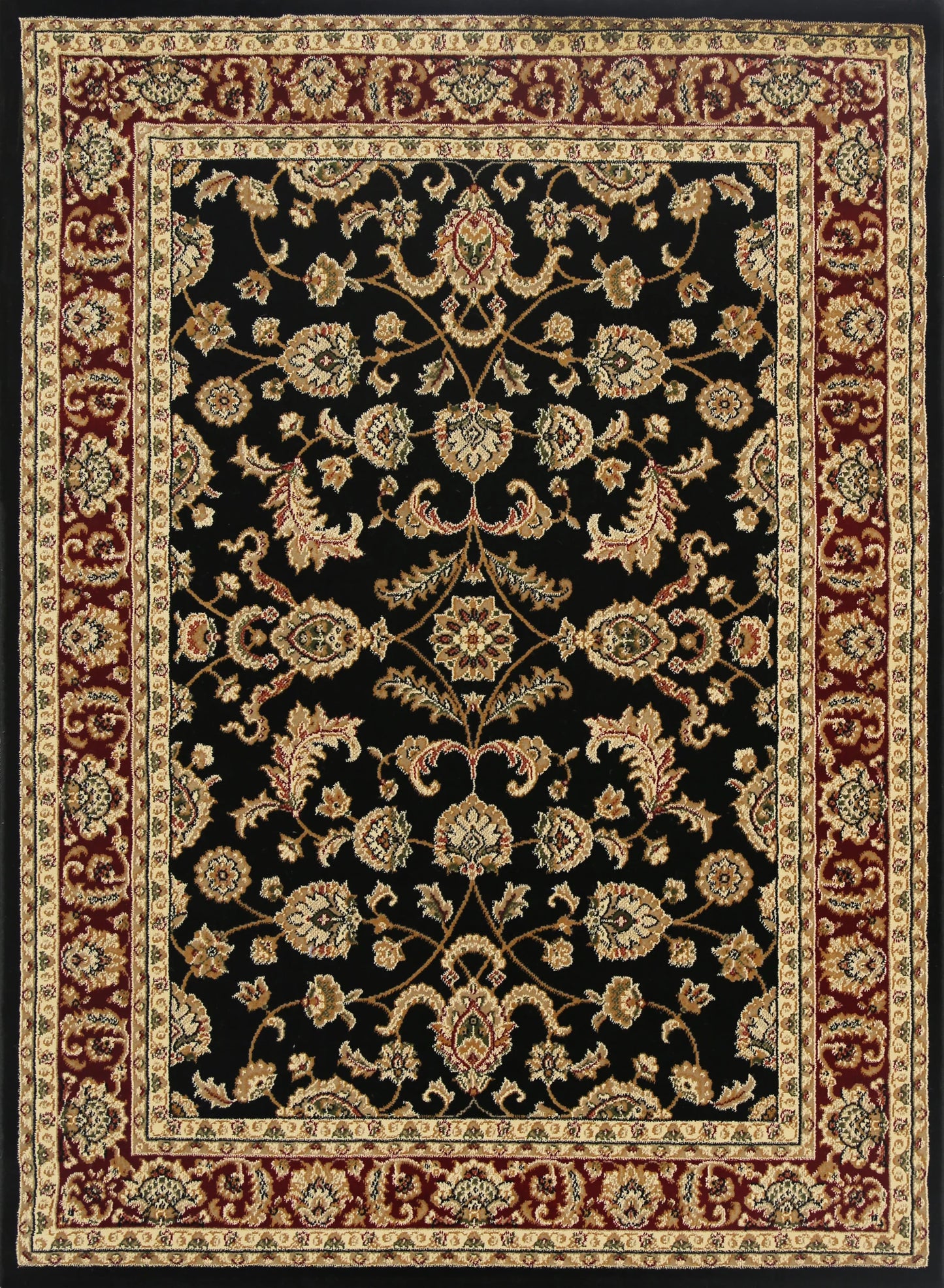 Neriman 500 Black Red Traditional Turkish Rug