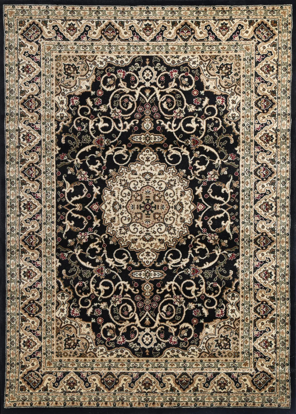 Neriman 600 Black Traditional Turkish Rug