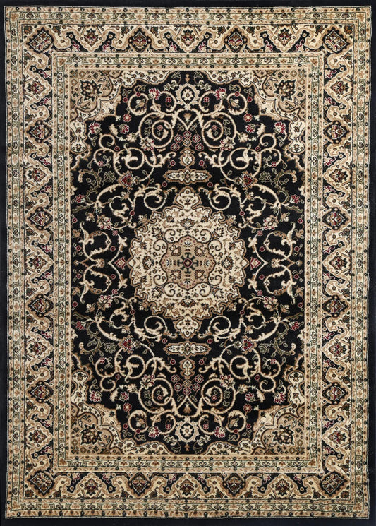 Neriman 600 Black Traditional Turkish Rug