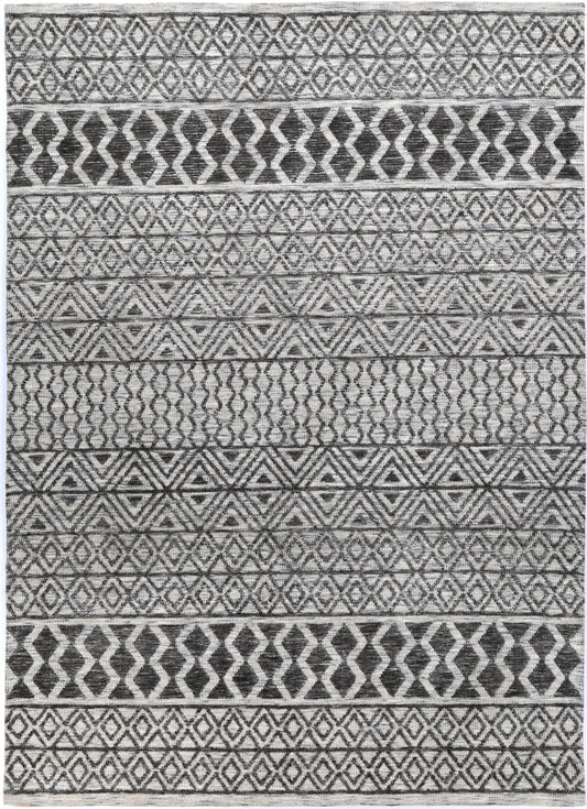Amritsar Ramdass Charcoal & Beige Cotton Blend Rug