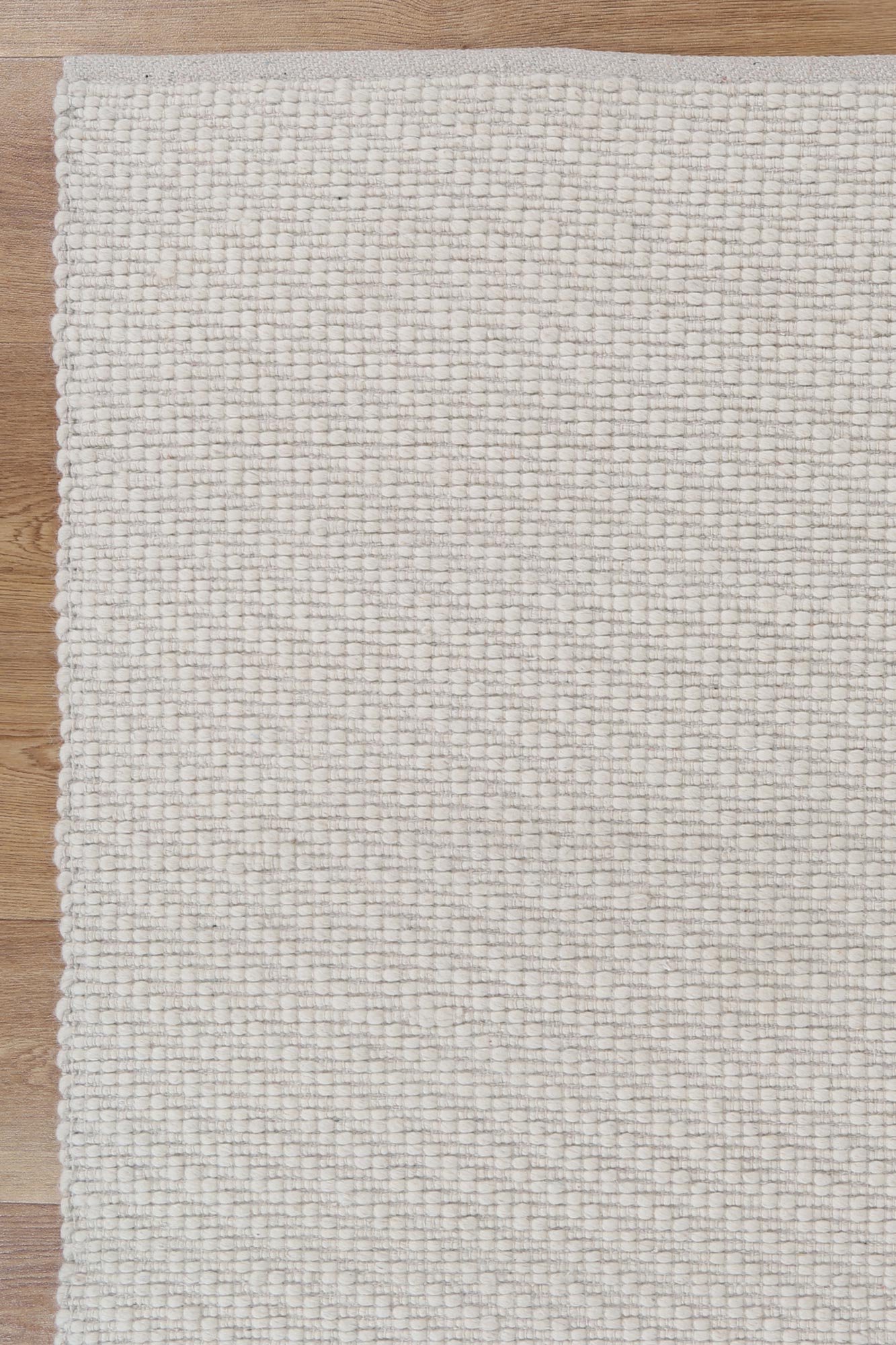 Basalt Ivory Wool Blend Textured Rug -  IVOR
