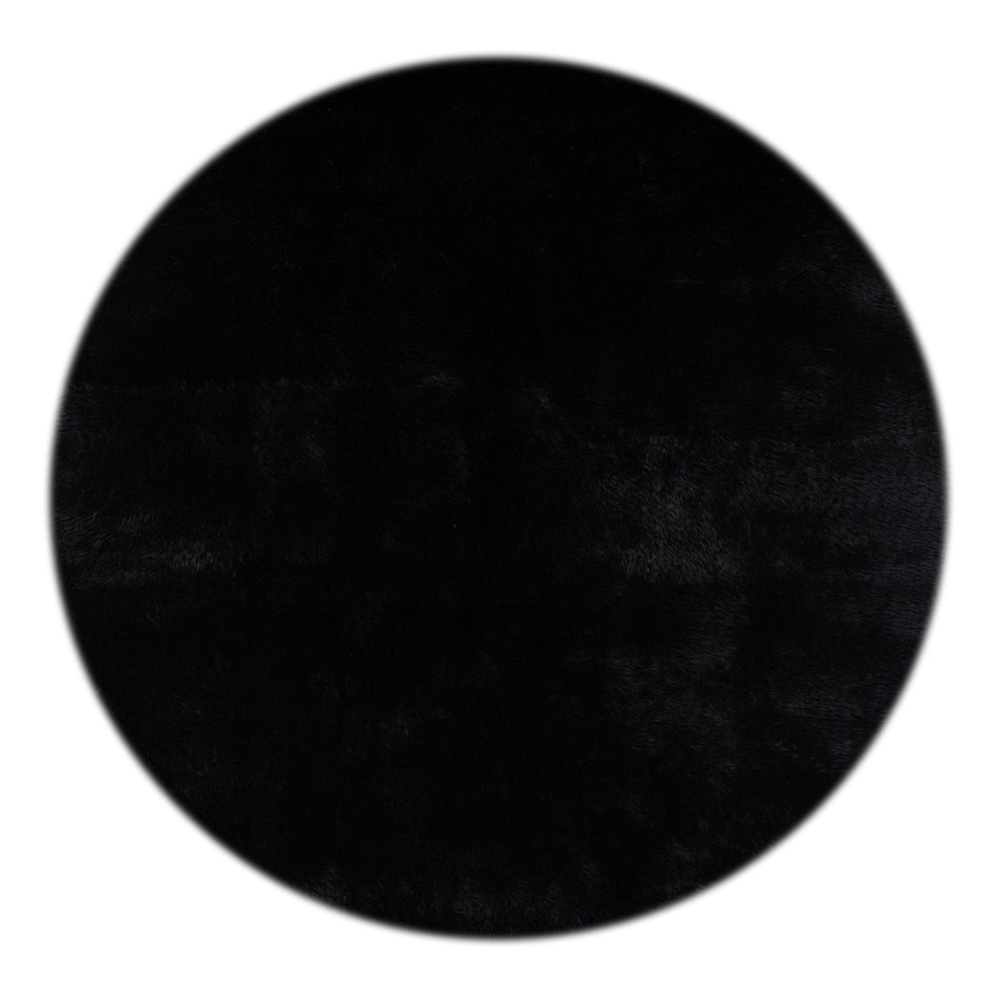 Lyla Machine Washable Shaggy Black Round Rug