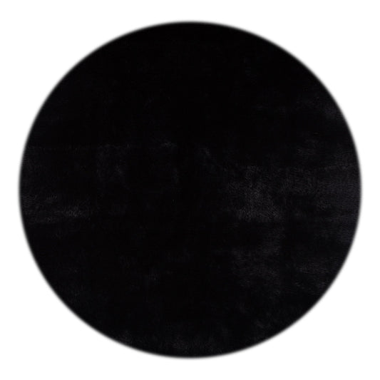 Lyla Machine Washable Shaggy Black Round Rug