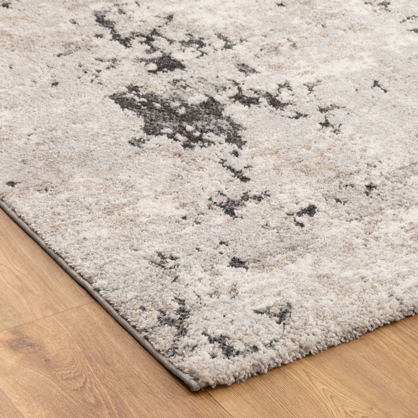 Dorado Abstract Textured Grey Beige Rug