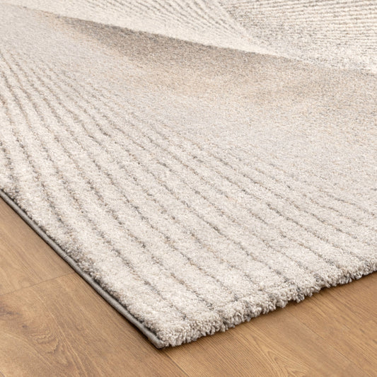 Dorado Abstract Contour Grey Beige Rug