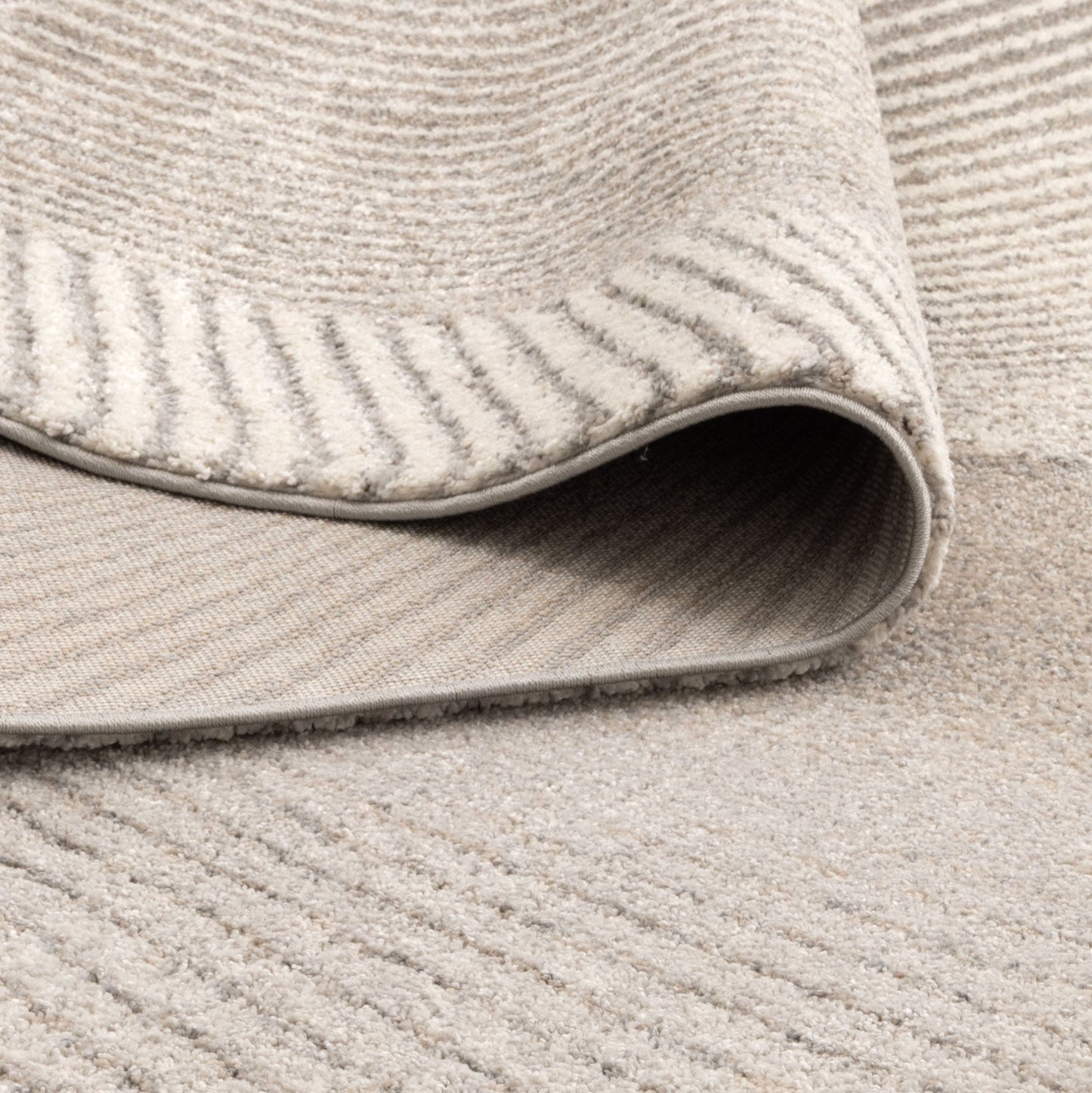 Dorado Abstract Contour Grey Beige Rug