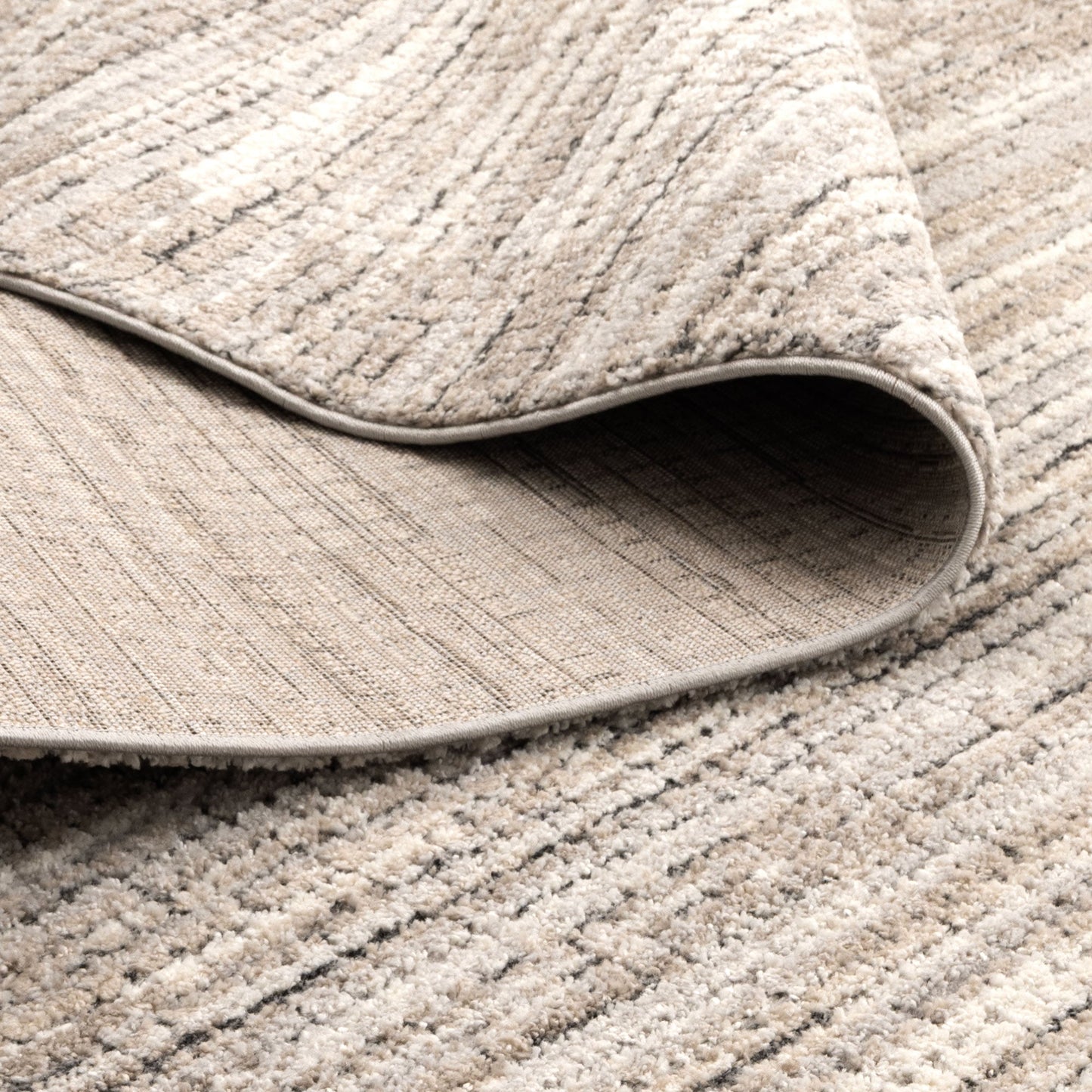 Dorado Textured Look Border Grey Beige Rug