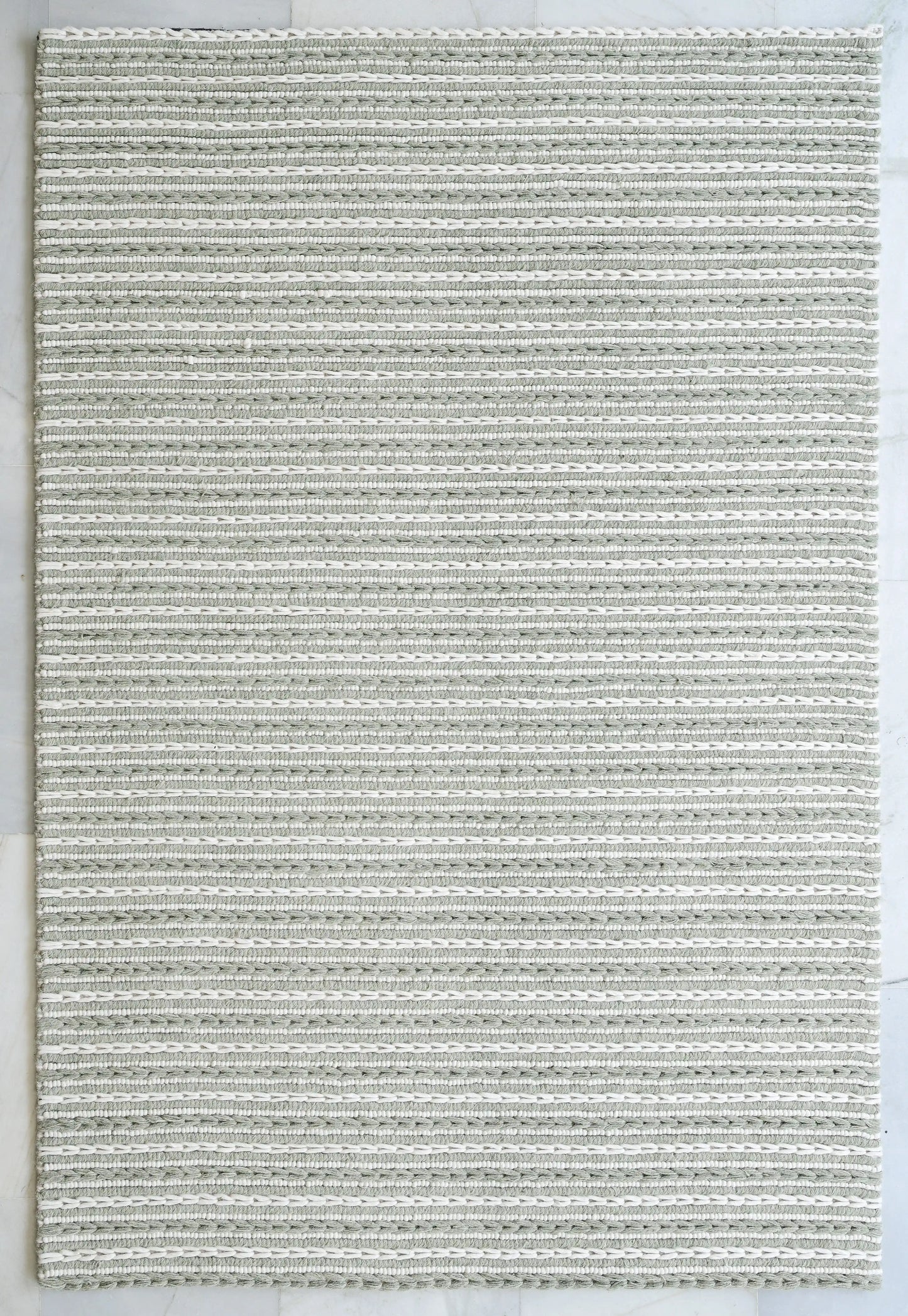Eco Wool Deniz Green Wool Rug