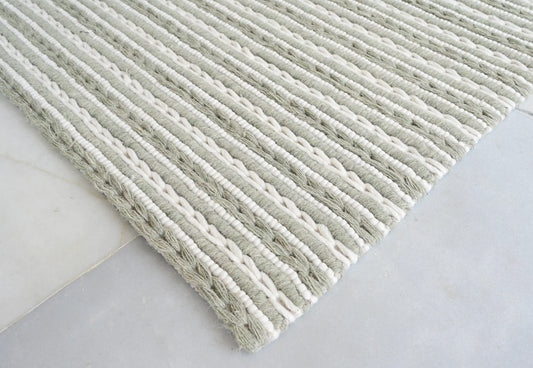 Eco Wool Deniz Green Wool Rug