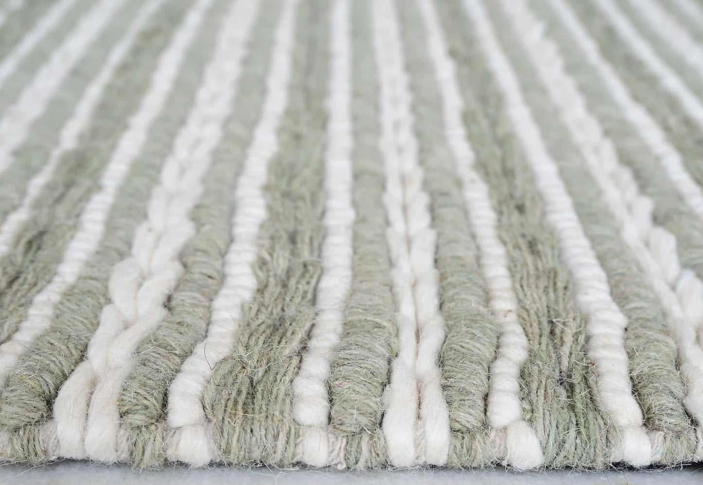 Eco Wool Deniz Green Wool Rug