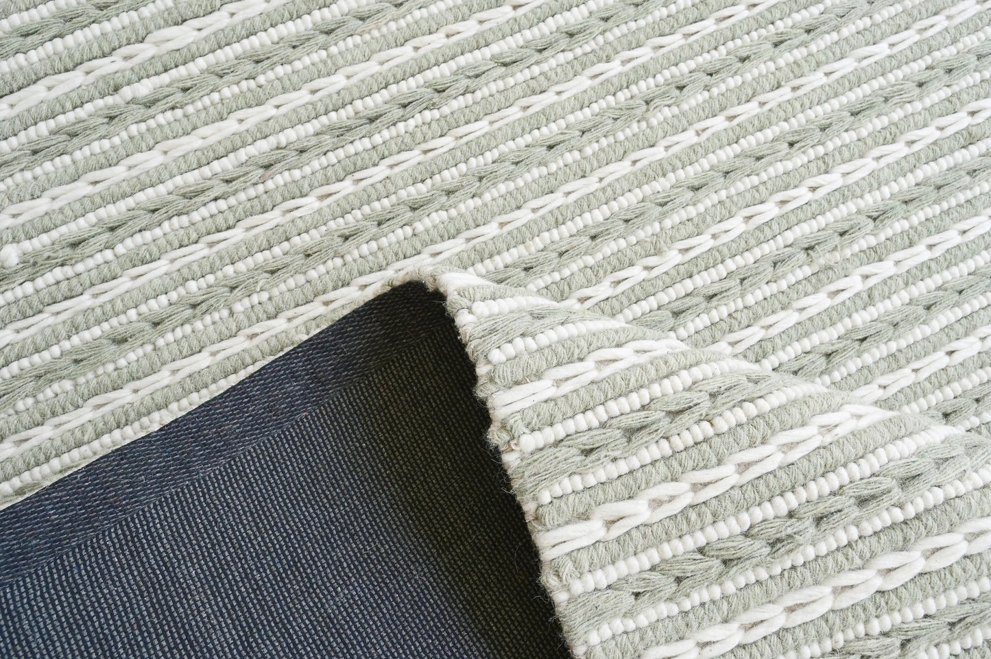 Eco Wool Deniz Green Wool Rug