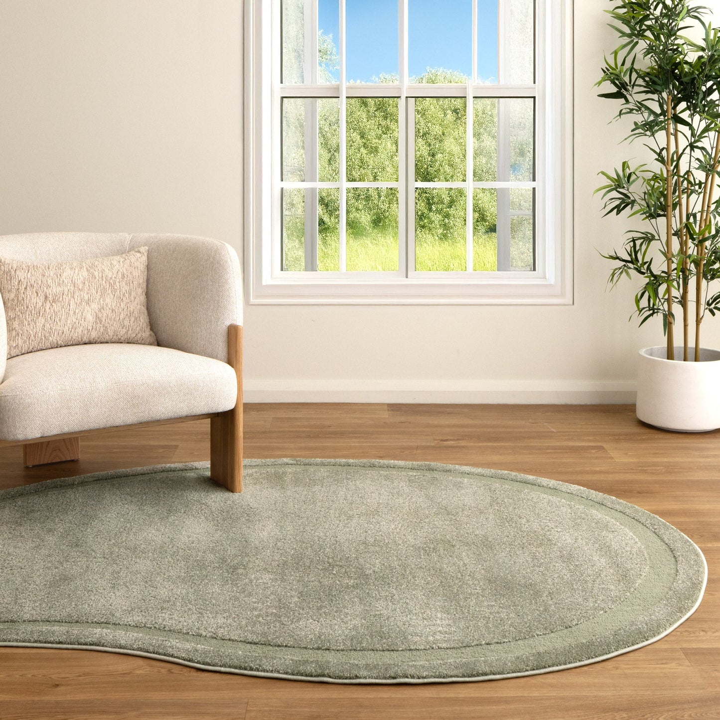 Nessa Green Jellybean Rug (N900)