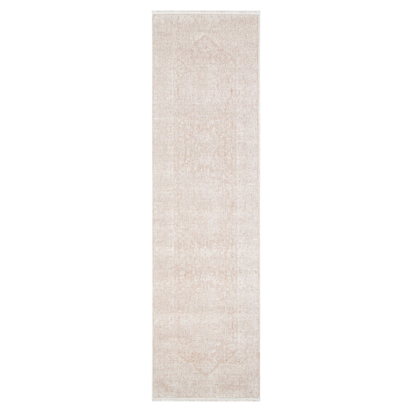 Heritage Distressed Medallion Beige Runner- H102- (Different Tassel)
