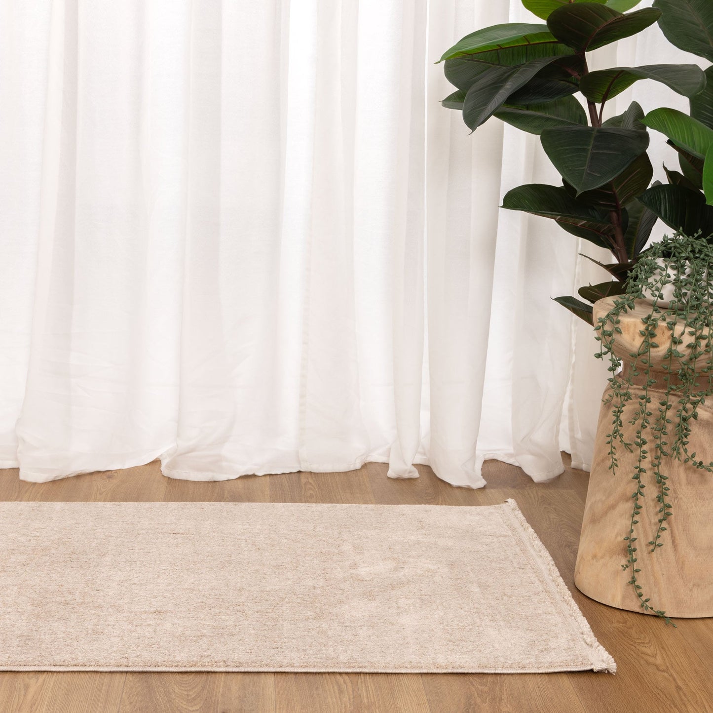 Heritage Distressed Medallion Beige Runner- H102- (Different Tassel)