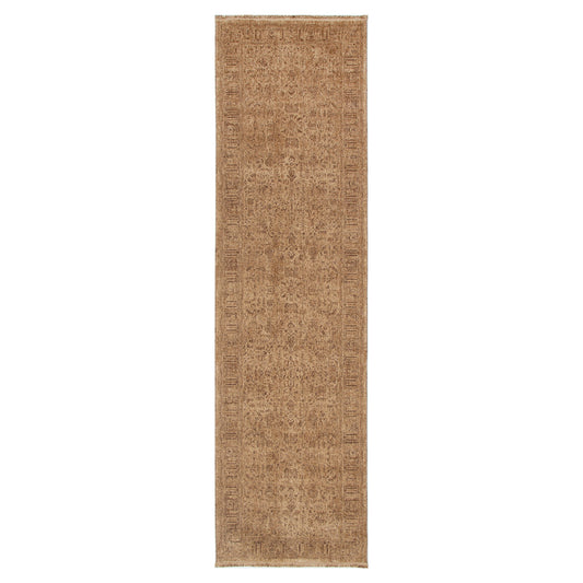 Heritage Distressed Border Mustard Runner- H105: (Different Tassel)