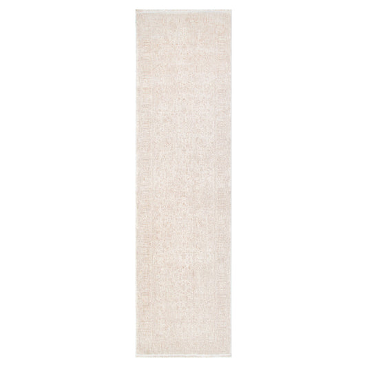 Heritage Distressed Border Beige Runner- H106: (Different Tassel)
