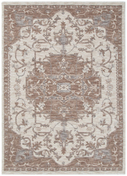 Horizon Ivory Beige Medallion Rug H114