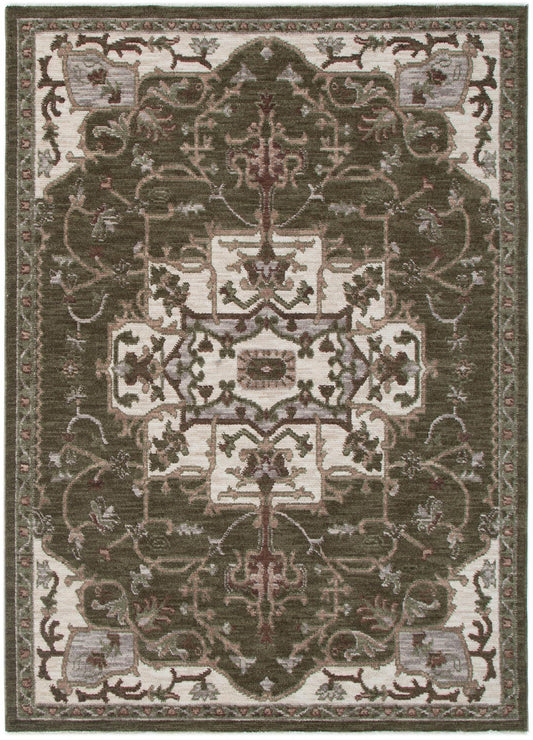 Horizon Olive Green Medallion Rug H116