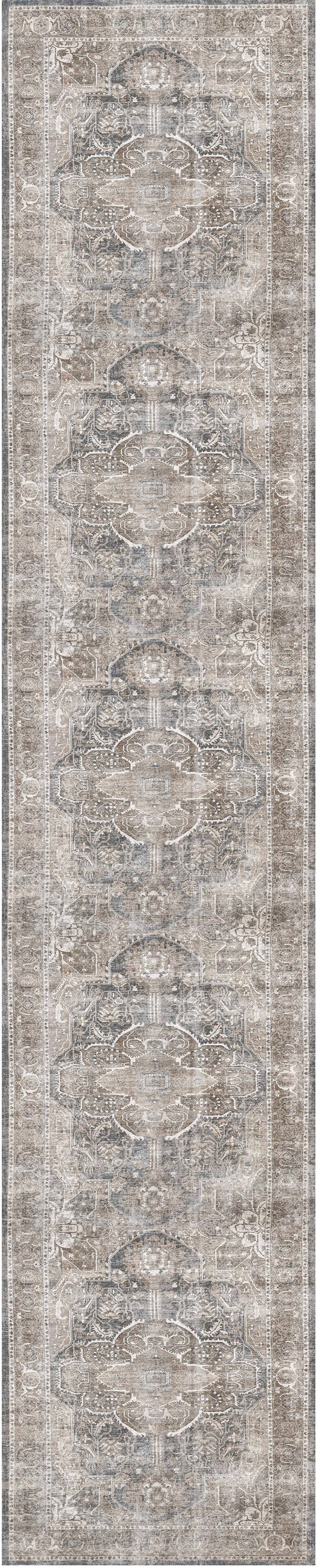 Distressed Vintage Kendra Ash Runner Rug - VITAL 3206-04