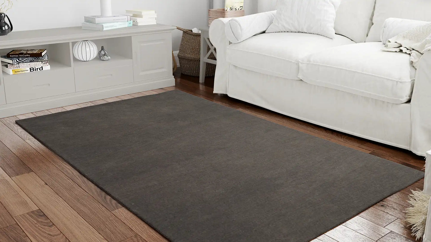 Eco Wool Ipek Charcoal Rug