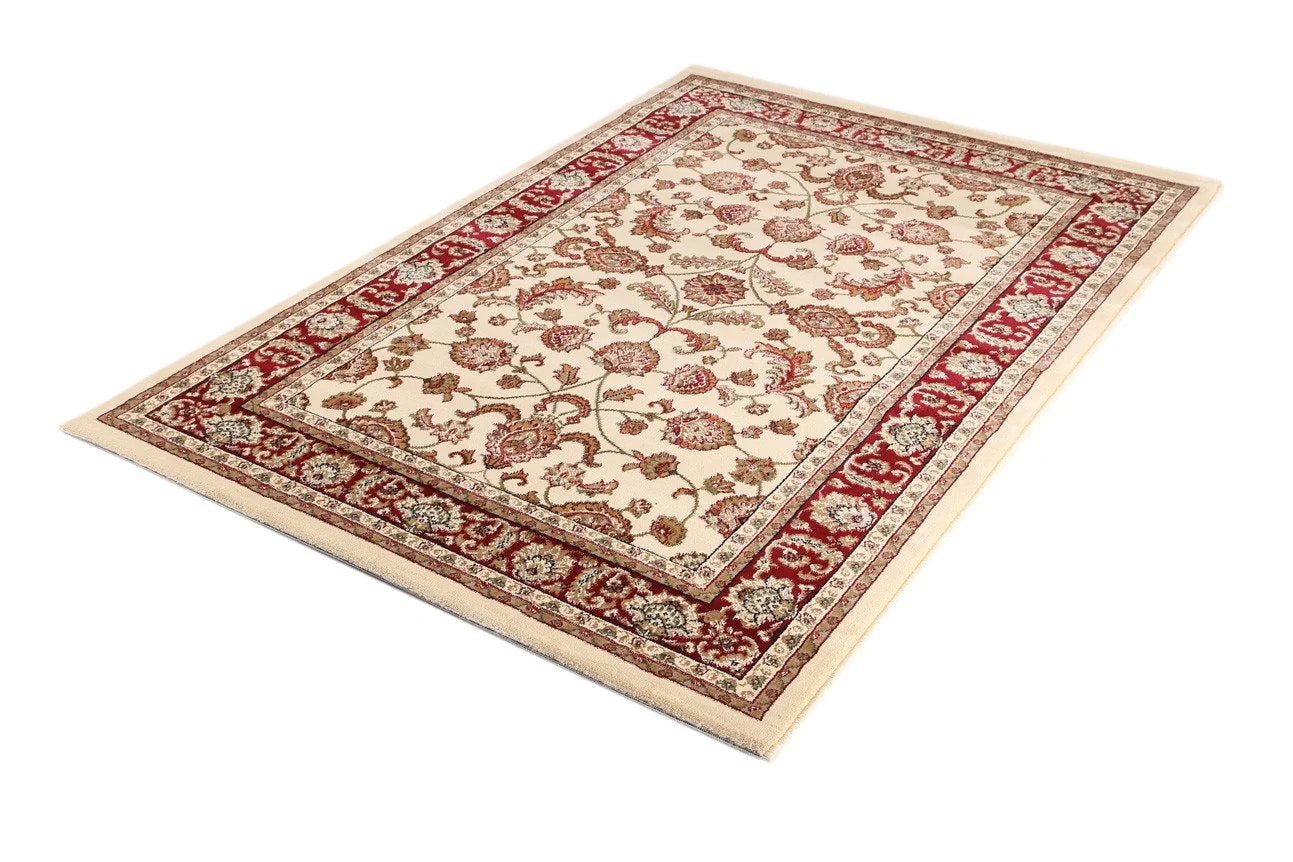 Neriman 500 Cream Red Traditional Turkish Rug