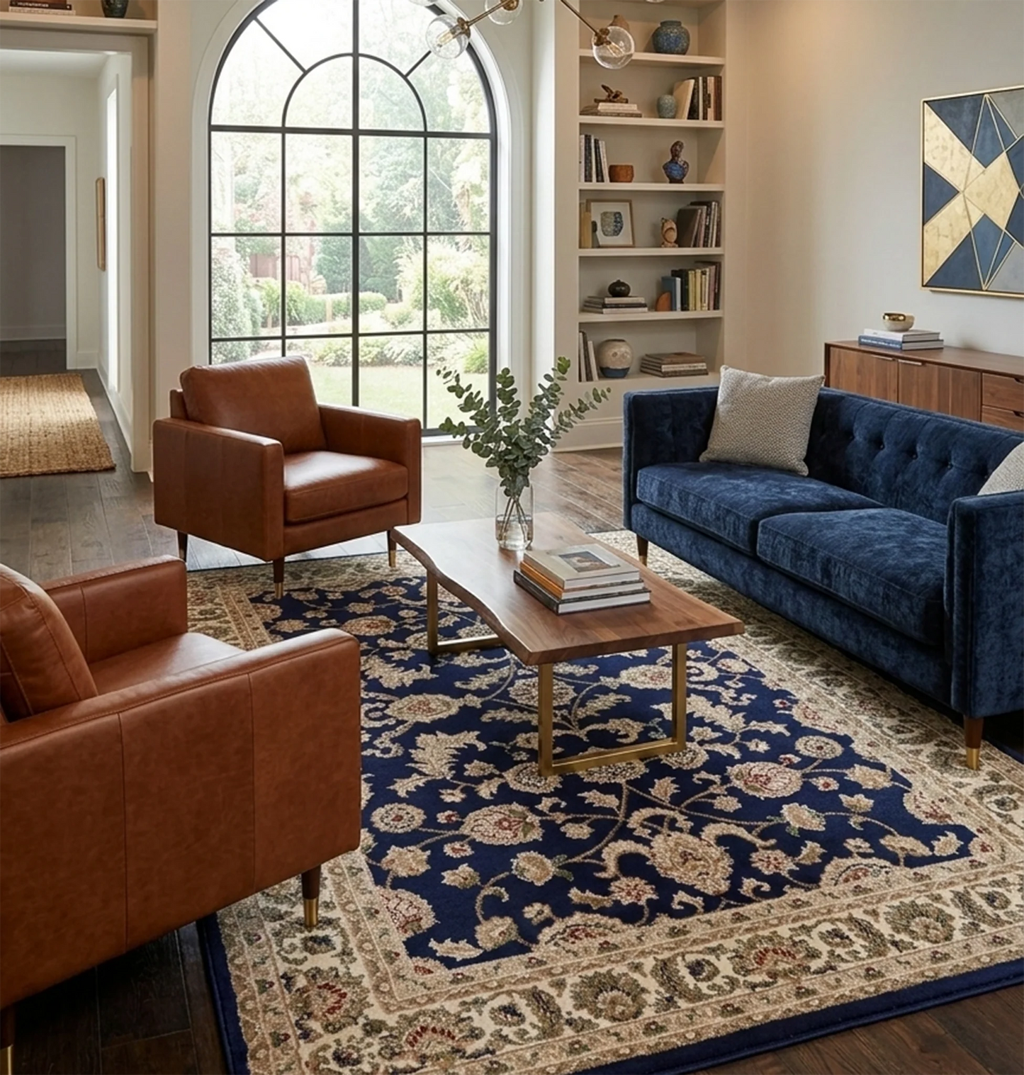 Neriman 500 Navy Traditional Turkish Rug