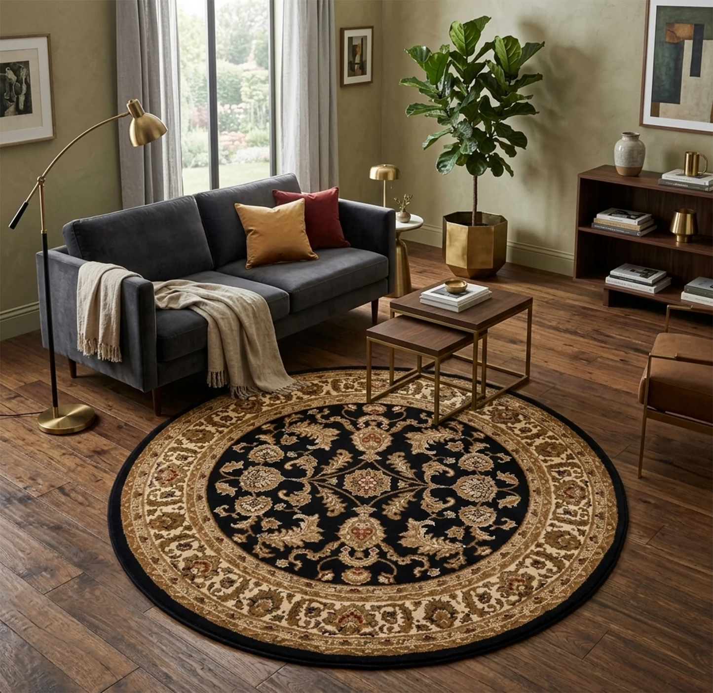 Neriman 500 Navy Traditional Turkish Rug