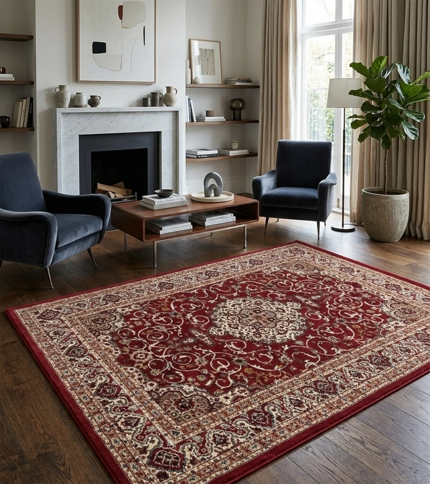 Neriman 600 Red Traditional Turkish Rug