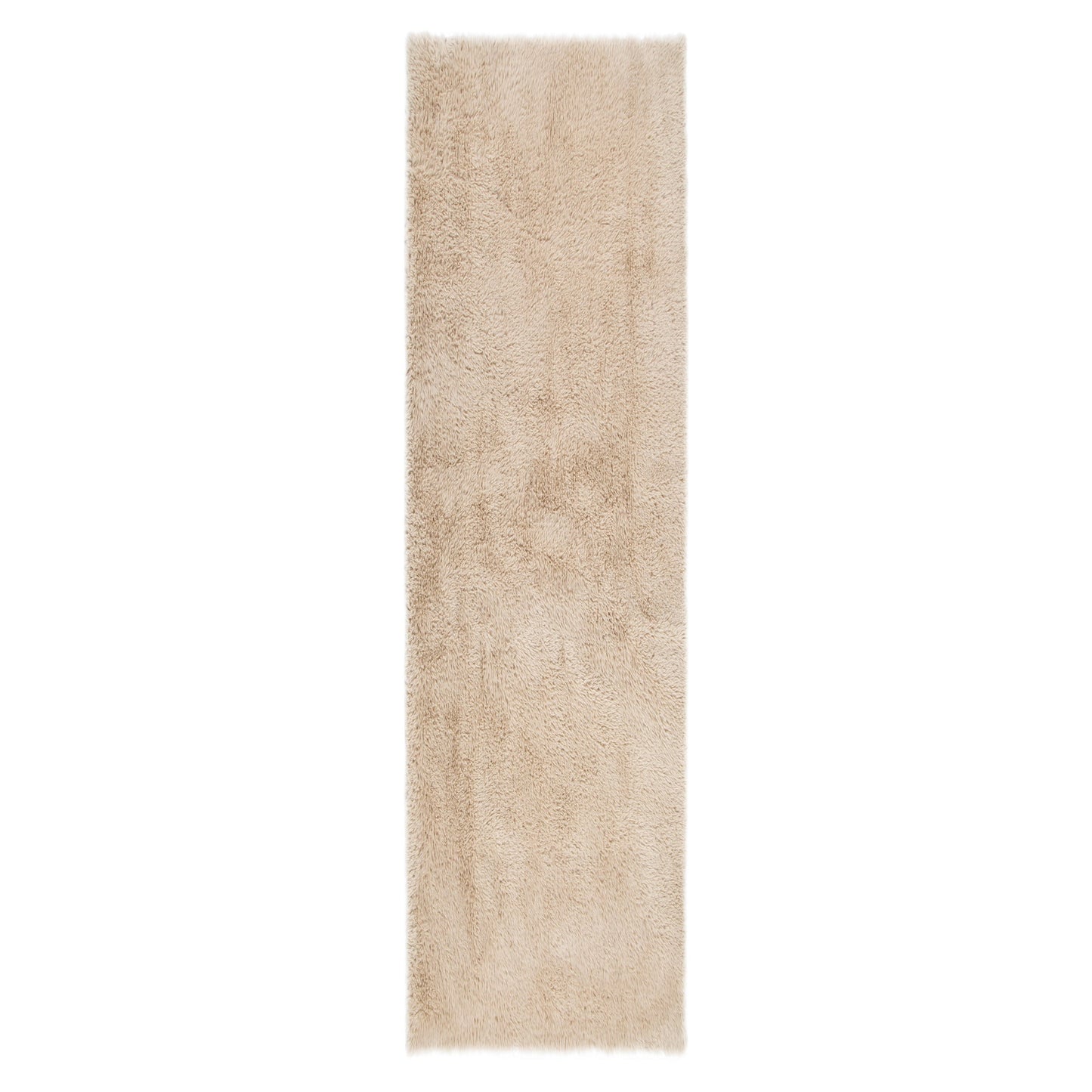 Lyla Machine Washable Shaggy Natural Runner