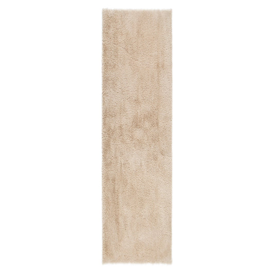 Lyla Machine Washable Shaggy Natural Runner