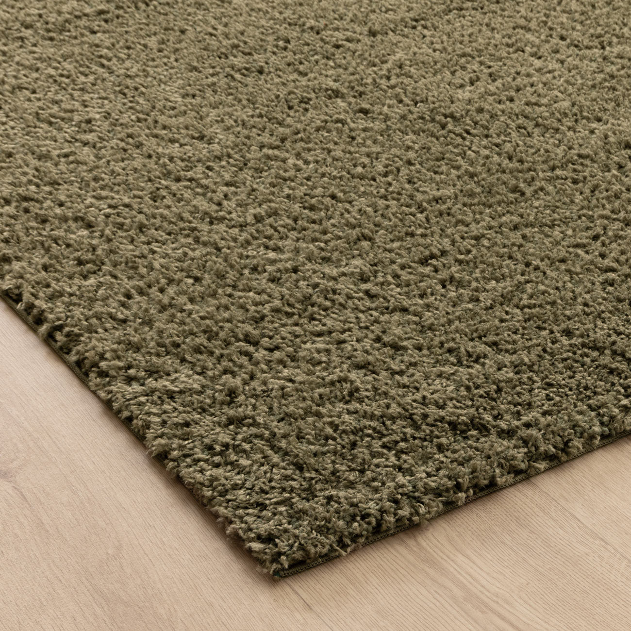 Lune Shaggy Olive Green Rug