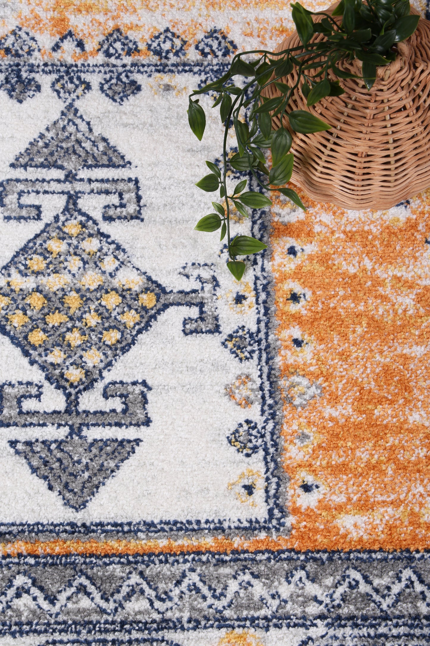 Provence Taza Terracotta Cream Transitional Rug - PROV07
