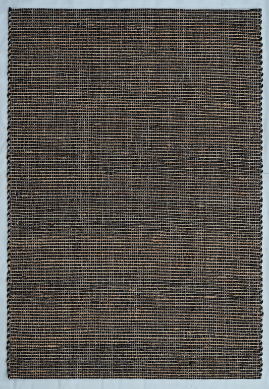 Eco Wool Tuana Black Wool & Jute Rug