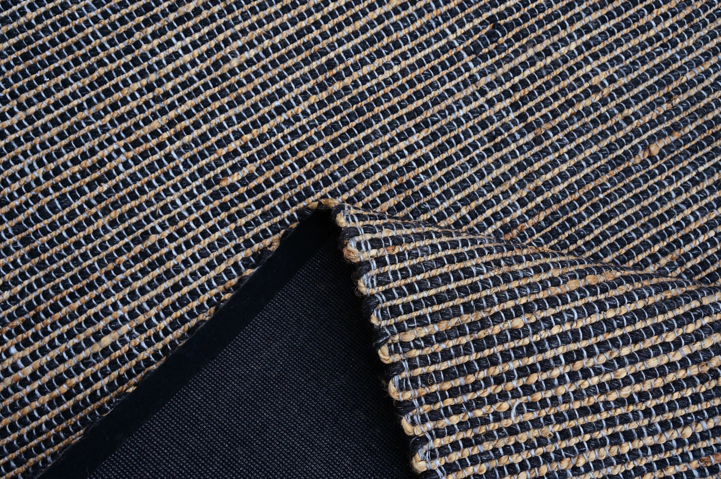 Eco Wool Tuana Black Wool & Jute Rug