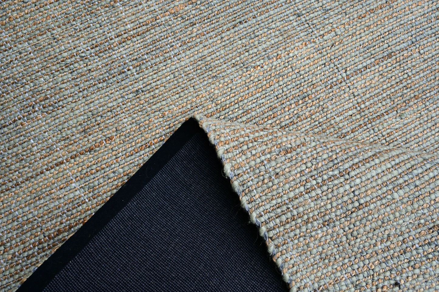 Eco Wool Tuana Green Wool & Jute Rug