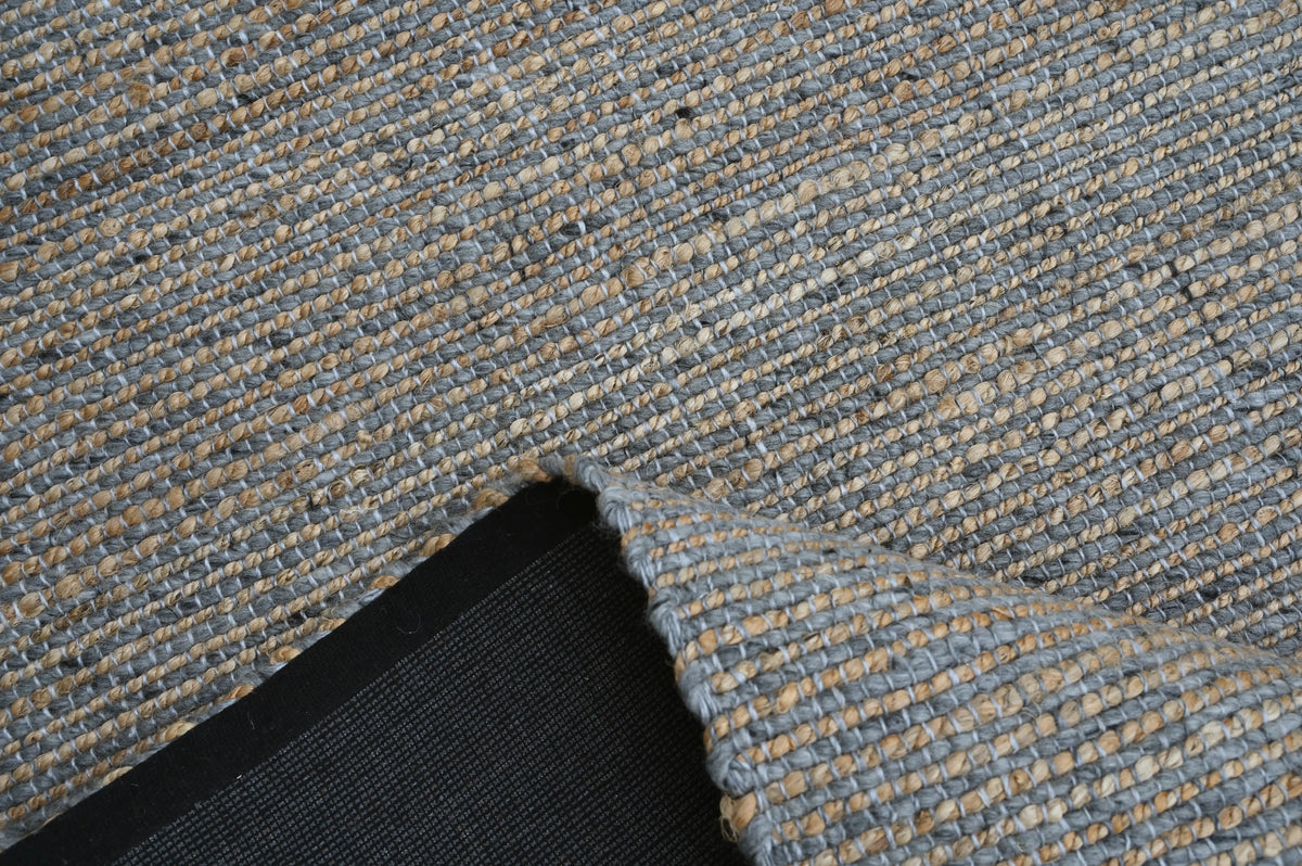 Eco Wool Tuana Grey Wool & Jute Rug