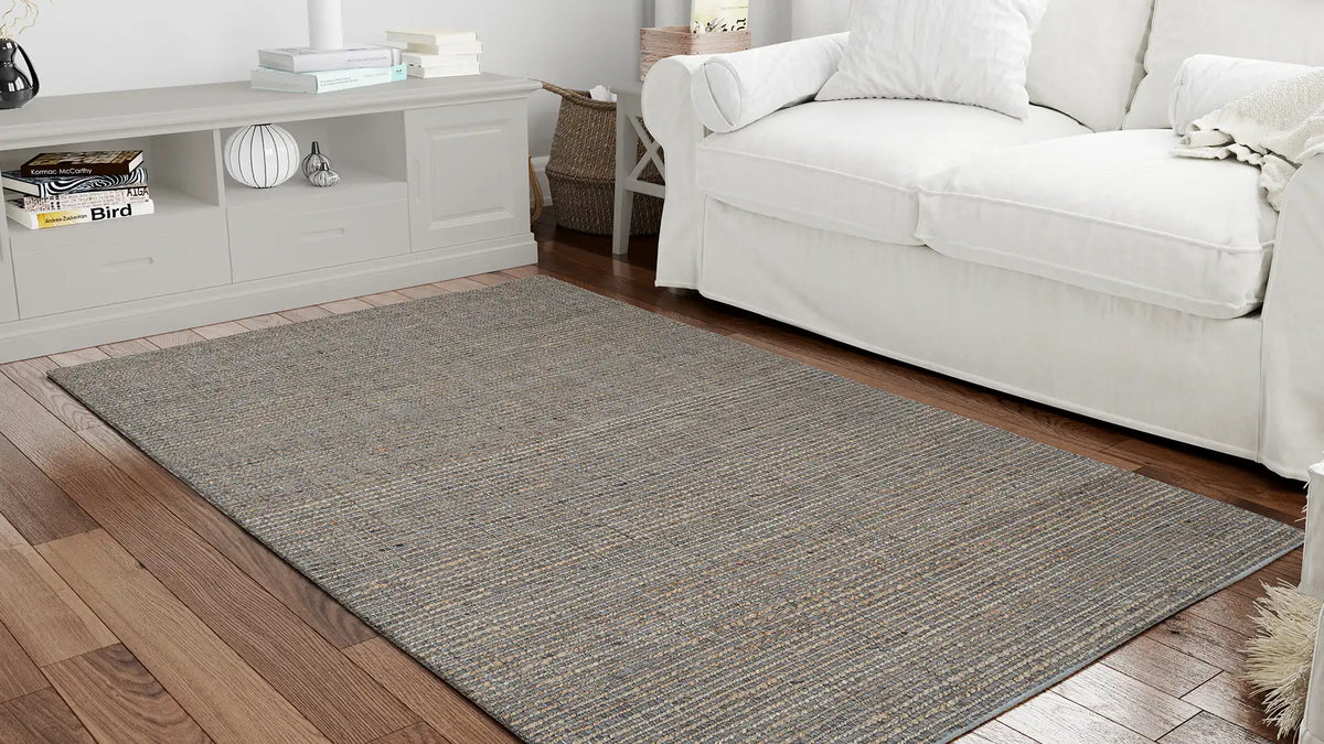 Eco Wool Tuana Grey Wool & Jute Rug