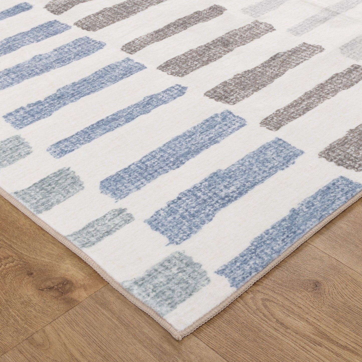 Washwell Modern Stripes Machine Washable Rug - WASH003