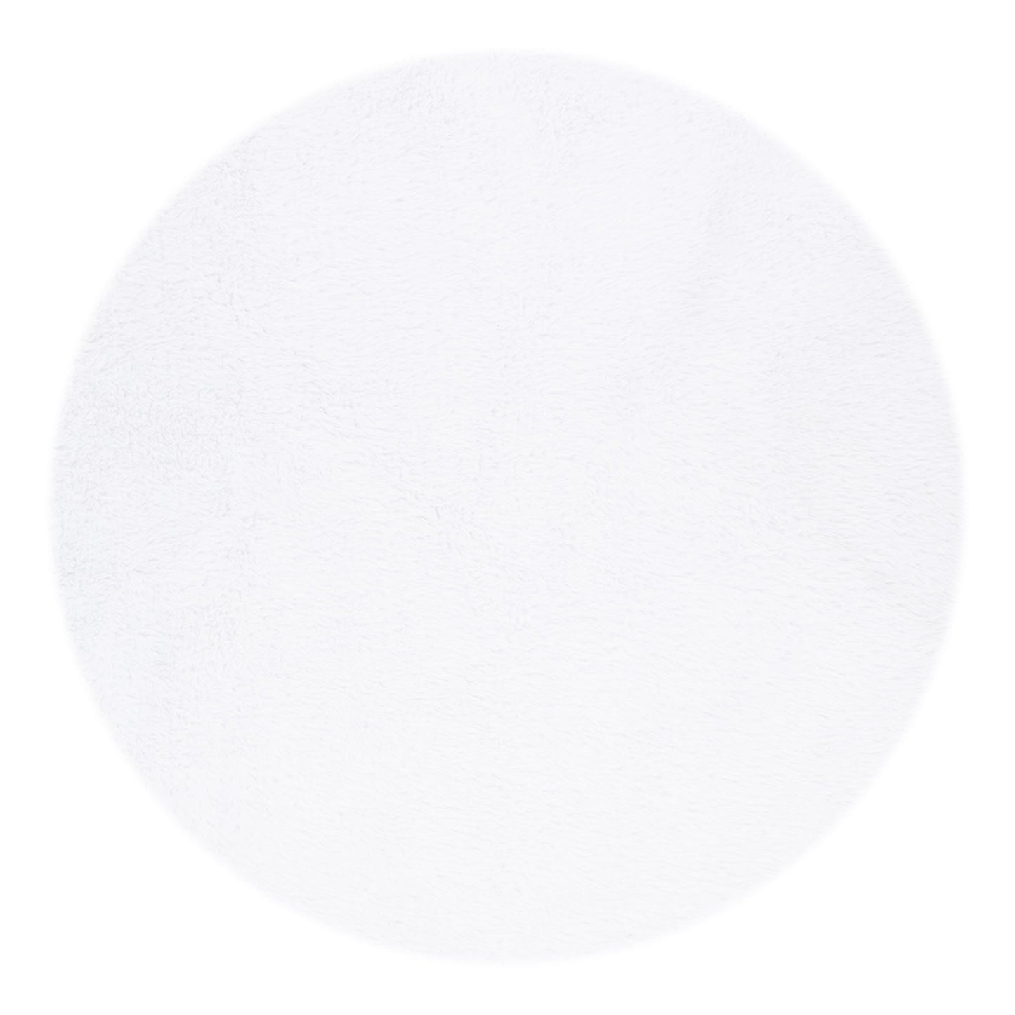 Lyla Machine Washable Shaggy White Round Rug