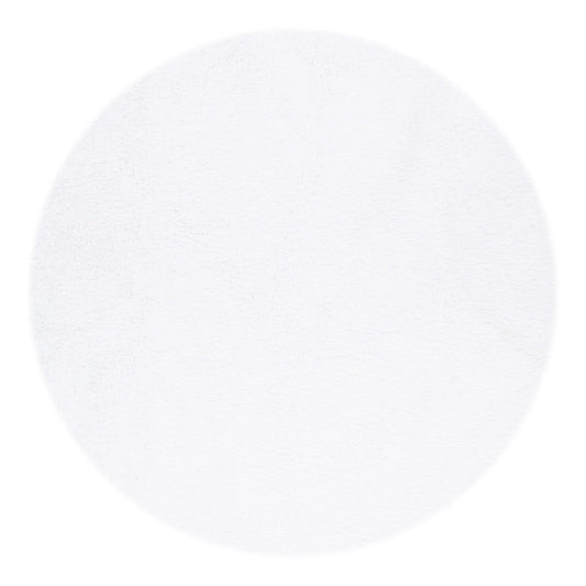 Lyla Machine Washable Shaggy White Round Rug